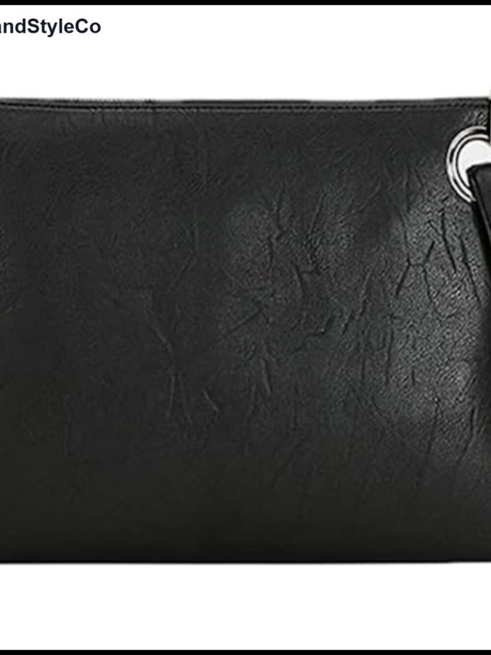 PU Leather Oversize Envelope Clutch Wristlet Evening Bag